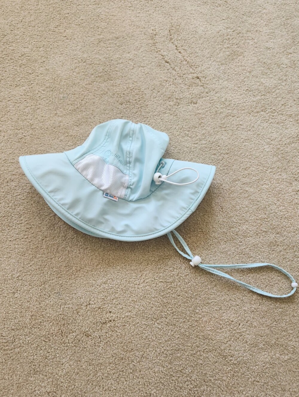 Swim Zip Light Blue Sun Hat with Chin Strap